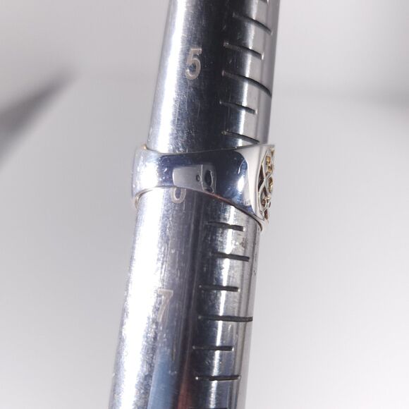 Sky Blue Topaz Filigree Ring Sterling Silver Size 5-3/4 - Picture 11 of 11